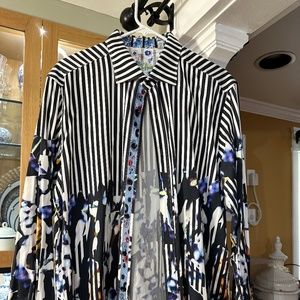 Robert Graham X-Large L/S Black Stripe/Pattern